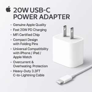 Apple A1696 18W Charger Adapter by Techwave for fast charging