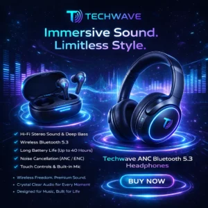 Techwave ANC Bluetooth 5.3 Headphones